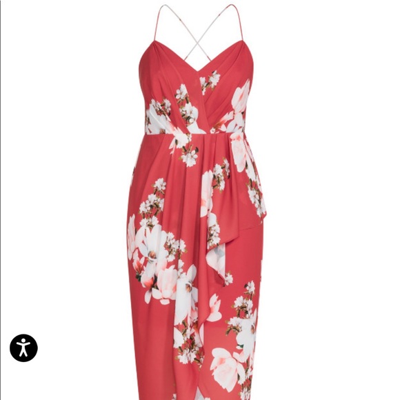 City chic lotus maxi dress in red size 16 - Picture 3 of 4